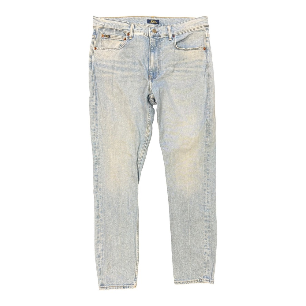 Polo Ralph Lauren Skinny Jeans Mens 30 Light Blue Excellent Mid Rise Denim